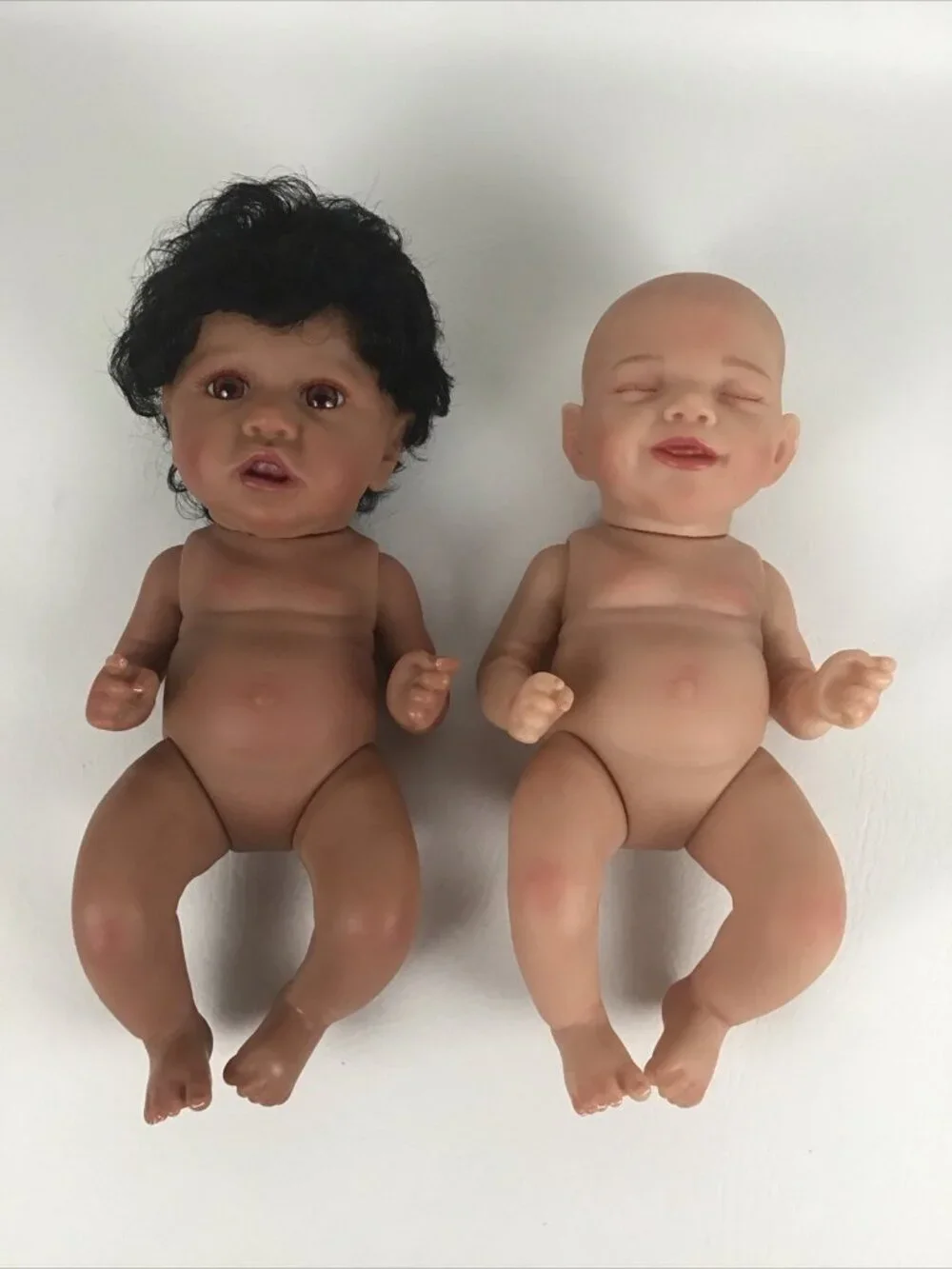 Partial Reborn Doll Baby Lot of 2 Mini Baby’s 12” A/A Full Vinyl Painted Magnet
